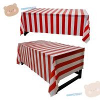 ราคา CHAMPSTEADY ผ้าปูโต๊ะปาร์ตี้, เสื่อแถบผ้าละครสัตว์วันเกิดลายทางสีแดงและสีขาว, อุปกรณ์ถ่ายรูปคริสต์มาสปิคนิค (54507460000)