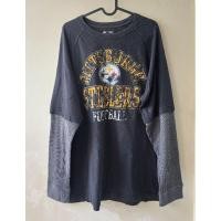 ราคา เสื้อยืดมือสองแขนยาว NFL สีดำ แขนต่อเทา (23846180428)