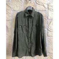 ราคา วินเทจ vintage เสื้อเชิ้ตผู้ชาย C.D.X สีเขียวทหาร สีเขียวขี้ม้า ไซส์ 2XL มือสองสภาพดี (43257494537)