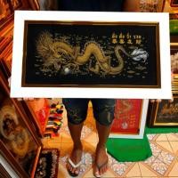 ราคา กรอบรูป มังกร รูปมังกร ภาพมังกร สีแดง ภาพผ้ากำมะหยี่ ใส่กรอบ พร้อมกระจก เสริมฮวงจุ้ย ของขวัญ ของที่ระลึก จัดฮวงจุ้ย (25812032296)