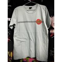 ราคา เสื้อยืดมือสองโลโก้ SANTA CRUZ SKATEBOARDS ไซส์ L อก42“ ยาว29” สีเขียวทะเล ของแท้ (49802746347)
