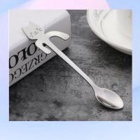 ราคา DOTO Cat Paw Cup Hanger ช้อนชา 11.5 ซม | น่ารักสแตนเลสกาแฟขนมช้อนแก้วตะขอกวนช้อน (47657709206)