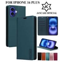 ราคา JANCASE หนังพลิกระดับพรีเมียมสําหรับเคสกระเป๋าสตางค์ IPHONE 16 PLUS รูปทรงกระเป๋าสตางค์เปิดปิดได้และยืน (57456065350)