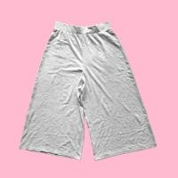 ราคา UNIQLO กางเกงขากว้าง AIRism สีเทาขาว ไซส์ S (10764682275)
