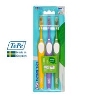 ราคา TePe Supreme แปรงสีฟันขนนุ่ม 2 ระดับ แปรงสีฟันเทเป้ สุพรีม แพ็ค 3 ชิ้น คละสี (14246632128)
