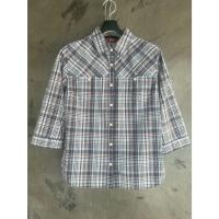 ราคา เสื้อเชิ้ตแขน 3-4 ส่วน กระดุมหน้า มีกระเป๋าเสื้อด้านหน้า ลายสก๊อตสีน้ำตาลขาวฟ้าดำ Kent อก 38" เอว 36" ยาว 23" ไหล่ 14.5" (51504595299)