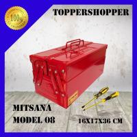 ราคา กล่องเครื่องมือ Mitsana 08 2 ชั้น ขนาด 14 นิ้ว เหล็กหนาไม่บุบ กล่องเครื่องมือช่าง กล่องเหล็กพร้อมสต็อก (9772656031)