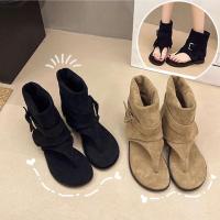 ราคา รองเท้าบูทแฟชั่น รองเท้าแตะหูคีบ แบบสวมสีพื้น 2 สีน้ำตาลดำ งานหนังเทียม เหมาะสำหรับใส่เที่ยวK46 (42568382212)