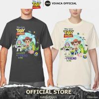 ราคา เสื้อยืดDisney ToyStory TM-153 ลิขสิทธิ์แท้ (Toy Story เทา-ครีม/ สกรีนหน้า) (54551492542)