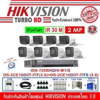 ราคา Hikvision กล้องวงจรปิด 2MP รุ่น DS-2CE16D0T-ITFS 3.6(4)+DS-2CE16D0T-ITF 3.6(4)+DVR iDS-7208HQHI-M1/S(1)+ชุด2H2PJB/AC (4614953138)