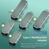 ราคา ACCEZZ Type-C USB HUB เชื่อมต่อ 3.5 มม.หูฟัง USB3.0 USB2.0 อะแดปเตอร์ขยาย HDMI PD Fast ชาร์จแจ็คสําหรับ ipad Samsung แล็ปท็อปบางรุ่น (45454761691)