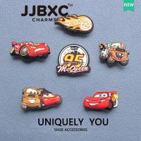 ราคา JJBXC ตัวติดรองเท้า charm รองเท้าพิเศษตกแต่งด้านบนหัวเข็มขัดชุดรถแข่ง 95 McQueen อุปกรณ์ตกแต่งรองเท้า (56502956172)