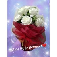 ราคา ดอกไม้วาเลนไทน์ช่อใหญ่ ช่อดอกไม้ ช่อกุหลาบวาเลนไทน์ valentine กุหลาบขาวช่อใหญ่ (4877383982)