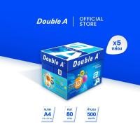 ราคา [5 กล่อง] Double A กระดาษถ่ายเอกสาร A4 80gsm 500 แผ่น จำหน่าย 5 รีม จำนวน 5 กล่อง (25872855154)