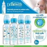 ราคา ʕ→ᴥ←ʔ ขวดนม Dr.Browns ลดโคลิค รุ่น options+ plus 9 oz. Dr. Brown's Options+ Baby Bottle Boy Set (13110222135)