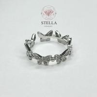 ราคา แหวนเพชร cz ชุบทองคำขาว 14K A002 (25762189397)