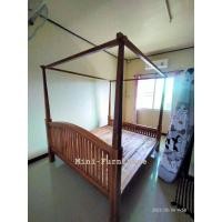 ราคา เตียงซี่แบนมีเสามุ้งไม้สัก(ส่งฟรียกเว้นภาคใต้) (17600803304)