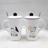 ราคา Big Dream Big Fish Couple Ceramic Cup / Mug Set A-421 (9728029719)