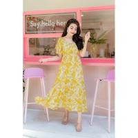ราคา เดรสคอวีแขนสั้น เดรสผ้าสปัน เดรสคอวีลายขาว (8853081295)