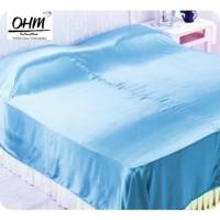 ราคา OHM ผ้าคลุมเตียง ผ้าซาตินแท้ 440 เส้น (เกรดพรีเมี่ยม) สีฟ้าอมเขียวอ่อน (904865914)