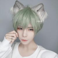 ราคา วิกผมสั้นวิกผมธรรมชาติวิกผมสีเขียวมิ้นท์ (6333826104)