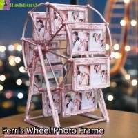 ราคา แฟลชเบิร์ส กรอบรูปชิงช้าสวรรค์, เปลี่ยนกรอบรูปหมุนได้วินเทจ, เครื่องประดับชิงช้าสวรรค์12ช่องรูปภาพ360° หมุนภาพชั้นวางจอแสดงผลแสดงตาราง (46858058968)