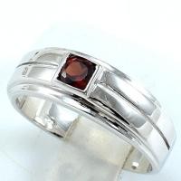 ราคา SKJewelryFactory แหวนปลอกมีดพลอยโกเมนแท้ ตัวเเเรือนเงิน92.5% ER01662-GAN (6062557008)