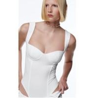 ราคา zara bodysuit,ของแท้ ของใหม่, STRAPPY BODYSUIT WITH UNDERWIRE, ซาร่า บอดี้สูท สีขาว (21117253024)