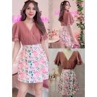 ราคา (2xl,3xl) จั๊มสูทขาสั้น จั๊มกระโปรงกางเกง ผ้าวิ้ง สวยๆ หรูมากๆ งานป้าย mariya (21548620492)