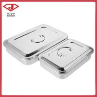 ราคา 2ชิ้นสแตนเลสฆ่าเชื้อถาดชุดกล่องที่มีฝาปิดแบบพกพาสี่เหลี่ยมฆ่าเชื้อภาชนะเก็บเงิน หยวนจิงยูจาง (56904811702)