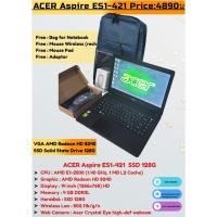 ราคา โน๊ตบุ๊คมือสอง ราคาถูก Notebook Acer Aspire ES1-421 Ram 4G SSD 128G สภาพเครื่องนางฟ้า ฟรีของแถมใหม่4รายการ (22206555975)