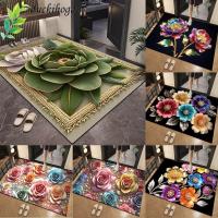 ราคา เป็ด พรมลายดอกไม้,เสื่อประตูป้องกันการเปรอะเปื้อนสี่เหลี่ยมผืนผ้า,ทนทานทําความสะอาดง่ายพรมกันลื่นตกแต่งบ้าน (53257453897)