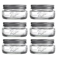 ราคา ขวดแก้ว#Ball Mason Jar American Mason Jar แก้วใสปิดผนึก Ins Milkshake Salad Jar Retro Mason Cup (22465633446)
