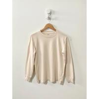 ราคา Uniqlo เสื้อยืด AIRism คอกลมแขนยาว สีครีม (มือสอง) (40827216209)