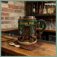 ราคา [WX] Irish Pub Stein แก้วเบียร์แก้วกาแฟเซรามิคแกะสลักพร้อมดีไซน์บาร์คลาสสิก 300 มล. แก้วชาลายนูนสําหรับคนรักเบียร์ (52807642338)