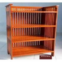 ราคา FurDIY ชั้นวางของไม้สัก4ชั้น 34x90สูง100ซม. รุ่นไม้ระแนง สีสักทองส้มเข้มเคลือบเงา (24986097670)