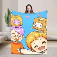 ราคา Foxy Boxy และ Rocky Lankybox Flannel ผ้าห่ม Super Soft โยนผ้าห่มสําหรับที่นอนเตียงปิกนิกปุยผ้าคลุมเตียงโซฟาผ้าคลุมเตียง (57107643763)