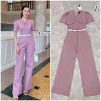 ราคา (S)งานเซต3ชิ้น เสื้อ+กางเกงพร้อมเข็มขัด size s ป้าย lover’s shop (28880641677)