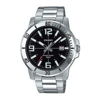 ราคา Casio นาฬิกาข้อมือผู้ชาย สายสแตนเลส รุ่น MTP-VD01,MTP-VD01D,MTP-VD01D-1B,MTP-VD01D-1BV - สีเงิน (2067204969)