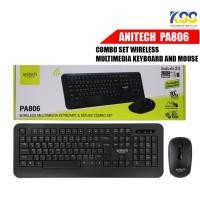 ราคา Anitech PA806 Wireless Keyboard & Mouse Combo ชุดคีย์บอร์ดและเมาส์ไร้สาย รับประกัน 2 ปี (17296327737)