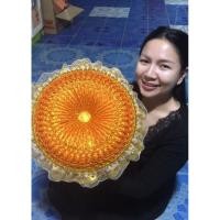 ราคา หมอนฟักทองสีทองแต่งลูกไม้ระบายชั้นๆ ขนาด 12 นิ้ว 1 คู่ (57653034210)