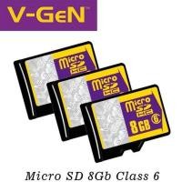 ราคา VGEN 8GB MEMORY CARD 8GB CLASS 6 MICRO SD V-GEN ORIGINAL MMC MEMORY HP ANDROID SMARTPHONE (40578311596)