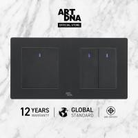 ราคา ART DNA รุ่น A77 Switch LED 1 Gang+2 Gang 1 Way สีดำ ปลั๊กไฟโมเดิร์น ปลั๊กไฟสวยๆ สวิทซ์ สวยๆ switch design (4235814919)