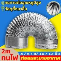 ราคา ท่อดูดควัน ท่อดูดอากาศ ท่อลมระบายอากาศ 2m ท่อระบายอากาศ 4/6/8/10/12 นิ้ว ทนไฟ ทนทาน พัดลมดูดอากาศ (42007812675)