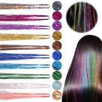 ราคา ผม Tinsel Sparkle Shiny Hair Extensions สําหรับผู้หญิงเครื่องประดับผมเด็กผู้หญิง [Domybestshop.th] (29312503825)
