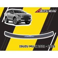 ราคา ISUZU MU-X 2021 2022 2023 2024 2025 2026 กันรอยชายบันไดฝาท้าย สคัพเพลท สีดำ ขอบชุบโครเมียม (29635588362)