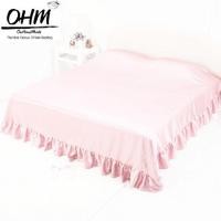 ราคา OHM ผ้าคลุมเตียงชายระบาย ผ้าซาตินแท้ 440 เส้น (เกรดพรีเมี่ยม) ขนาด 96 นิ้ว x 108 นิ้ว (สีโอรสชมพูพาสเทล) (1144255034)