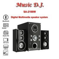 ราคา MUSIC DJ ลำโพง 2.1CH SPEAKER Bluetooth+FM,USB รุ่น SA-2100W (กลุ่ม4) (19509684742)