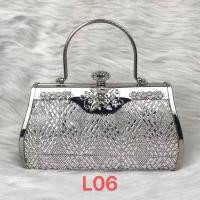 ราคา พร้อมส่ง กระเป๋าถือผู้หญิง ไปงานแต่ง ไปงานราตรี กระเป๋าออกงาน กระเป๋าคลัชท์ แบบมีเพชรประดับด้านหน้า ไซส์ใหญ่ (4271844644)