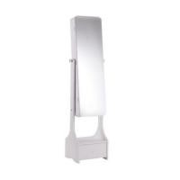 ราคา ตู้กระจกไม้สีขาว พร้อมลิ้นชัก มีไฟ Led (2257016526)